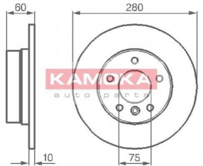 Гальмівний диск Kamoka 103498 (фото 1)