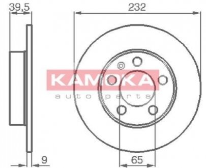 Гальмівний диск Kamoka 1036068 (фото 1)