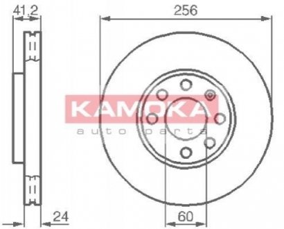 Гальмівний диск Kamoka 1036808 (фото 1)