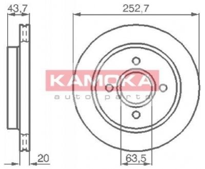 Гальмівний диск Kamoka 103958 (фото 1)