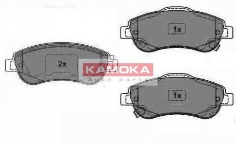 Гальмівні колодки, дискове гальмо (набір) Kamoka JQ1018456 (фото 1)