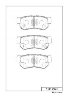 Дискові гальмівні колодки (задні) D11118MH