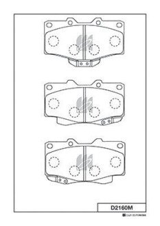 Дискові гальмівні колодки (передні) D2160M