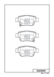 Гальмівні колодки (задні) D2239MH