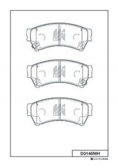 Дисковые тормозные колодки (передние) D3146MH