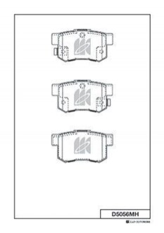 Дискові гальмівні колодки (задні) D5056MH