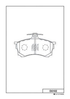 Дисковые тормозные колодки (передние) D6102