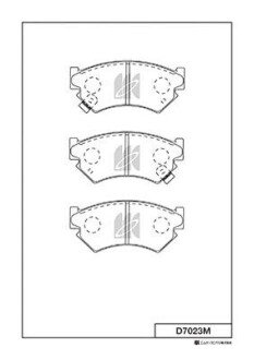 Дискові гальмівні колодки (передні) D7023M