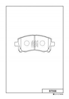 Дисковые тормозные колодки (передние) D7036