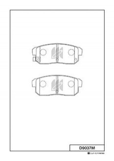 Дисковые тормозные колодки (задние) D9037M