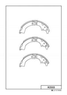 Гальмівні колодки (набір) K2333