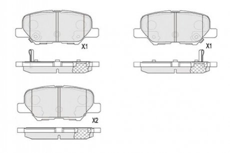 Тормозные колодки (задние) KAVO KBP-5551 (фото 1)
