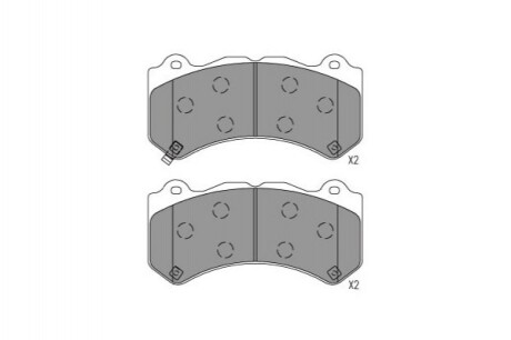 Колодки гальмівні (передні) Jeep Grand Cherokee 10- (Brembo) KAVO KBP6627 (фото 1)