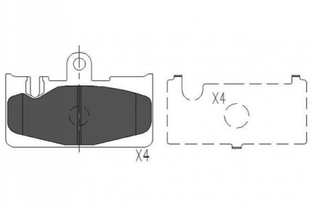 Дискові гальмівні колодки (задні) KBP-9073