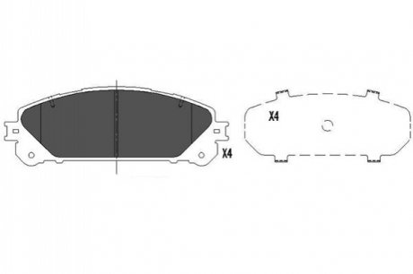 Тормозные колодки (передние) KAVO KBP-9116 (фото 1)