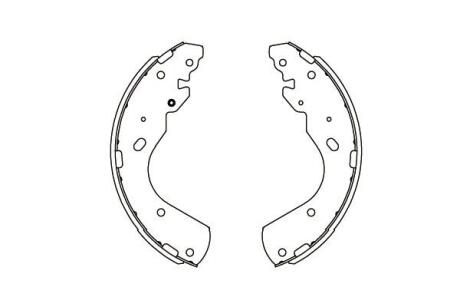 KAVO PARTS FORD Гальмівні колодки барабанні RANGER 2.5 TD 02-06, MAZDA B-SERIE 2.5 D 02-06 KBS-5404