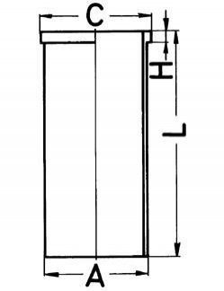 Гильза цилиндра OM364 STD (97x100.4x222) Kolbenschmidt 89 178 190 (фото 1)