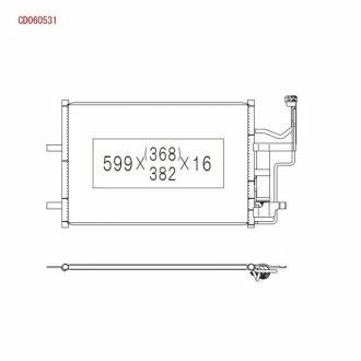 Радиатор кондиционера (без хладагента) CD060531