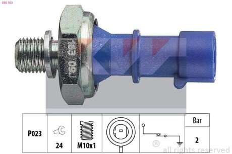 Датчик тиску масла Kw 500 163 (фото 1)