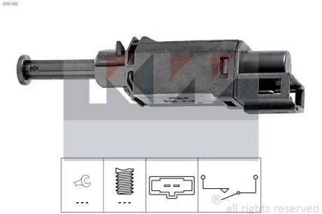 510 143 KW Датчик педалі гальм/зчеплення (аналог EPS 1.810.143/Facet 7.1143 )