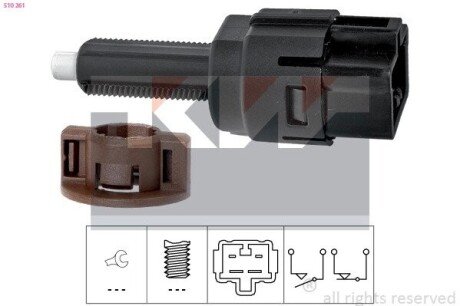Вимикач ліхтаря сигналу гальма Kw 510 261 (фото 1)