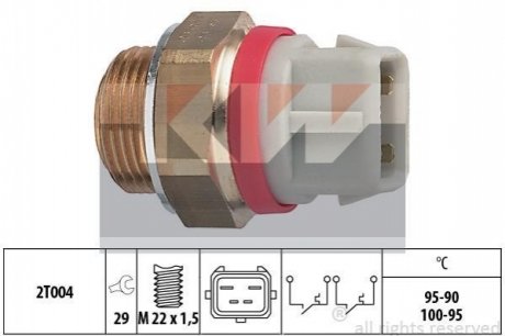 Термовимикач вентилятора радіатора Kw 550682 (фото 1)