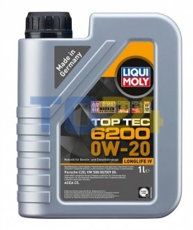 Олива моторна TopTec 6200 0W-20, 1л. 20787