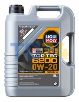 Олива моторна TopTec 6200 0W-20, 5л. 20789