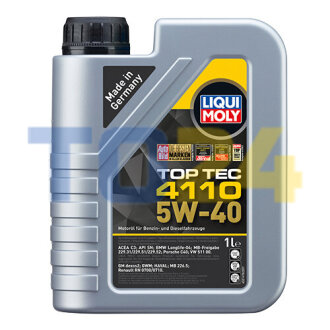 LM 1л TOP TEC 4110 5W-40 Олива ACEA C3, API SN, BMW Longlife-04, MB 229.31, MB 229.51, MB 229.52, MB 226.5, Porsche C40, VW 511 00, GM dexos2,  Renault RN 0700, Renault RN 0710 21478