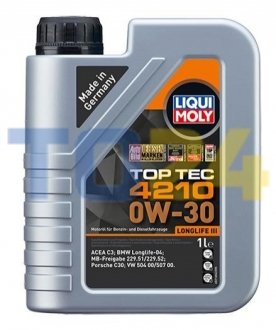 Масло моторн. Liqui Moly TOP TEC 4210 0W-30 (Канистра 1л) 21604