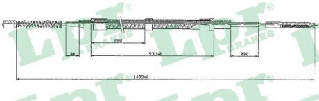 Тросик стояночного тормоза C0304B