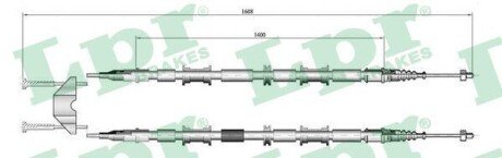 Тросик гальма стоянки C0654B