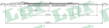 Трос ручного гальма C0952B