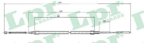 Трос ручного гальма C0964B