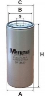 Фільтр палива M-FILTER DF3520 (фото 1)