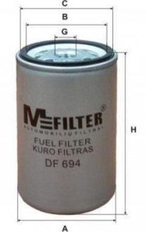 Паливний фільтр M-FILTER DF694 (фото 1)