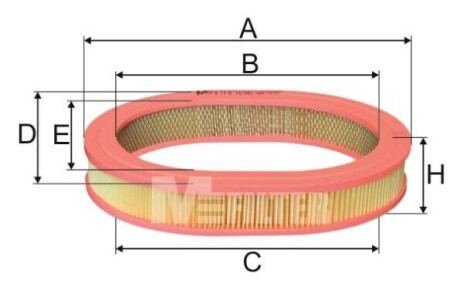 Фильтр воздушный MAZDA (пр-во M-Filter) A285