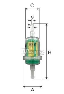 Фильтр топливный Audi, BMW, Ford (пр-во M-filter) BF01