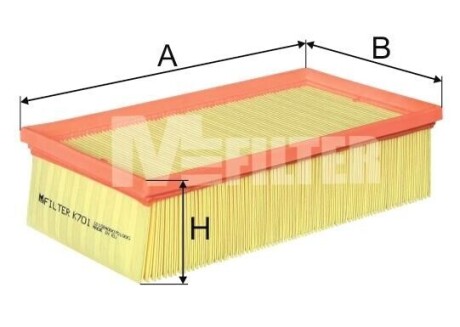 Фільтр повітряний M-FILTER K 701 (фото 1)