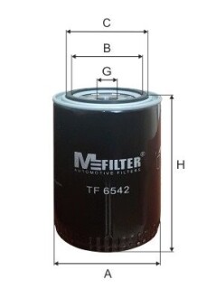 TF 6542 Фільтр мастила TF 6542