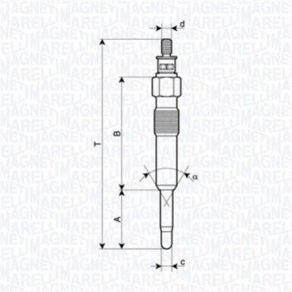 Свічка розжарення MAGNETI MARELLI 062900126304 (фото 1)