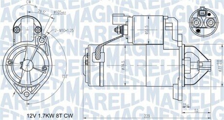 Стартер MAGNETI MARELLI 063721365010 (фото 1)