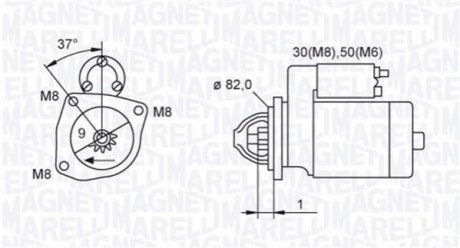 Стартер MAGNETI MARELLI 063721389010 (фото 1)