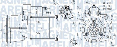 Стартер MAGNETI MARELLI 063721491010 (фото 1)