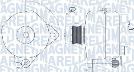 JEEP Генератор SEAT, VW, AUDI, DODGE, FORD, CHRYSLER MAGNETI MARELLI 063731763010 (фото 1)