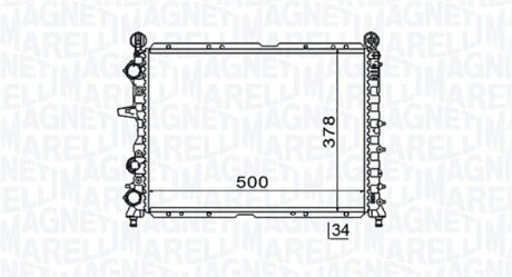 MAGNETI MARELLI  FIAT Радиатор охлаждения Tipo,Tempra 1.4/2.0 350213154600