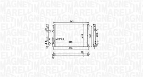 MAGNETI MARELLI RENAULT радіатор охолодження двигуна MEGANE I 96- 350213159100