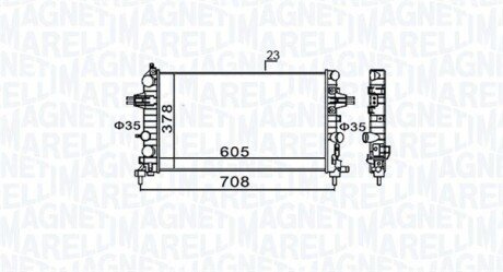 Радіатор охолодження Opel Astra H 1.6/1.8 04- 350213159300