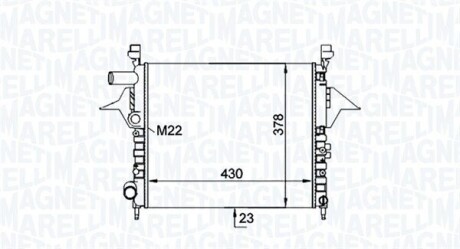 MAGNETI MARELLI  RENAULT радіатор водяного охолодження TWINGO 1.2 96- 350213161200