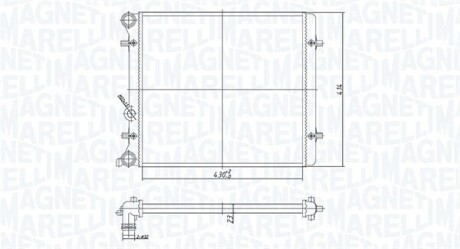 MAGNETI MARELLI  VW радіатор Golf IV,V,Skoda Octavia 1,6 96- 350213166700